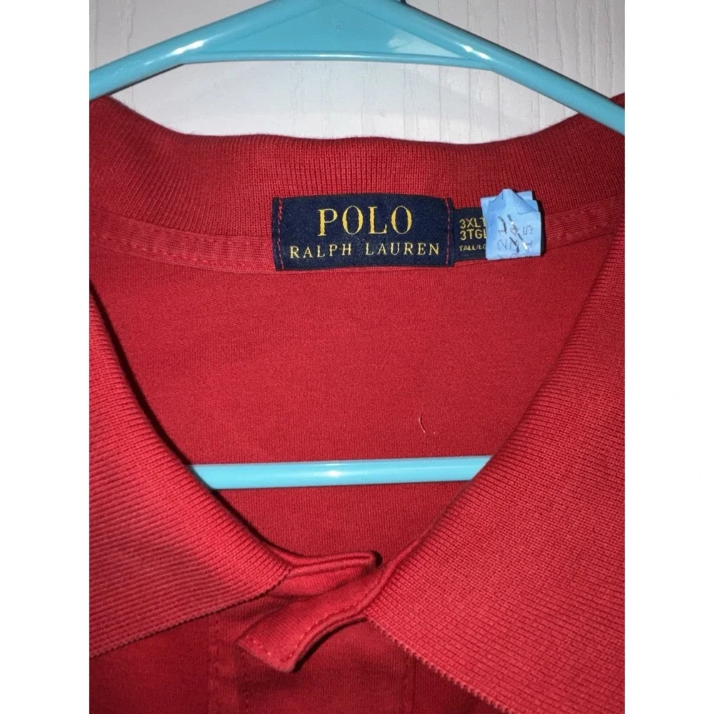 Polo Ralph Lauren Polo Shirt Mens 3XLT Tall Red Classic Preppy